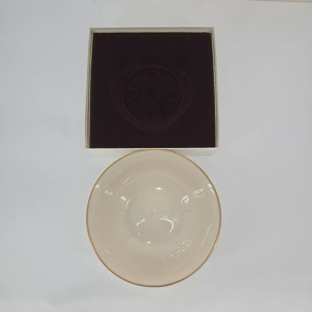 LENOX Avon President's Club 24K GOLD TRIMMED AWARD BOWL 1980 9.25